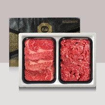 [브라이트데이] 1등급 암소 농협안심한우 구이용 1kg 선물세트(등심500g + 불고기500g)