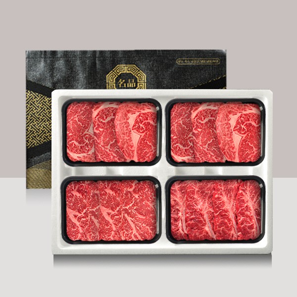 [브라이트데이] 1등급 암소한우 구이용 2kg 선물세트(등심1kg + 채끝500g + 부채살500g)