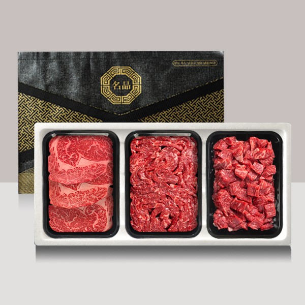 [브라이트데이] 1등급 한우 1.5kg 선물세트(등심500g + 불고기500g + 국거리500g)