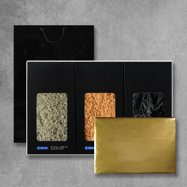 [브라이트데이] 건어물 선물세트(자멸100g + 새우100g + 미역50g)