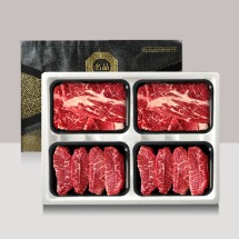 [브라이트데이] 미국산 초이스 프리미엄 스테이크 1.2kg 선물세트(등심600g + 부채살600g)