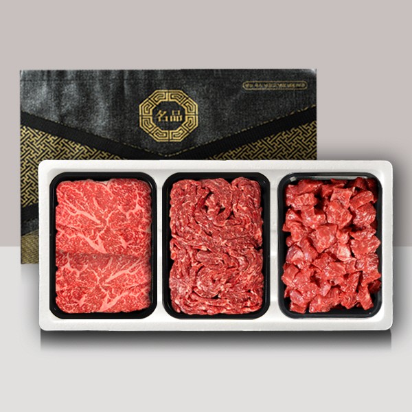 [브라이트데이] 암소 농협안심한우 1kg 선물세트(채끝300g + 불고기400g + 국거리300g)