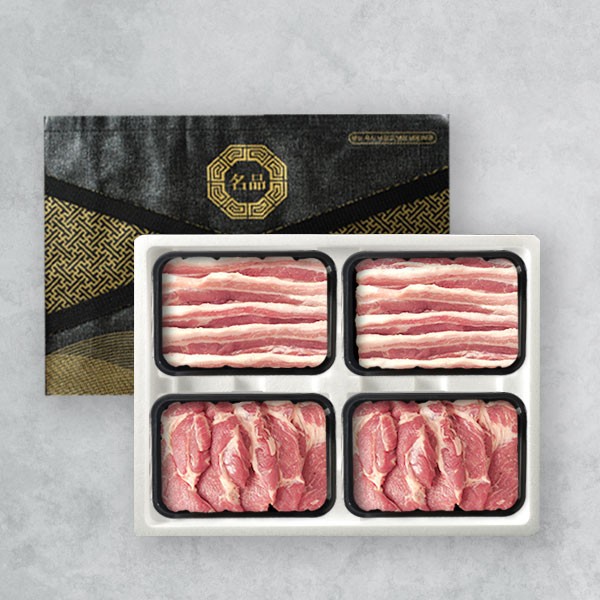 [브라이트데이] 한돈 1.6kg 선물세트(삼겹살800g + 목살800g)