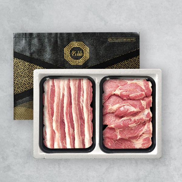 [브라이트데이] 한돈 1kg 선물세트(삼겹살500g + 목살500g)