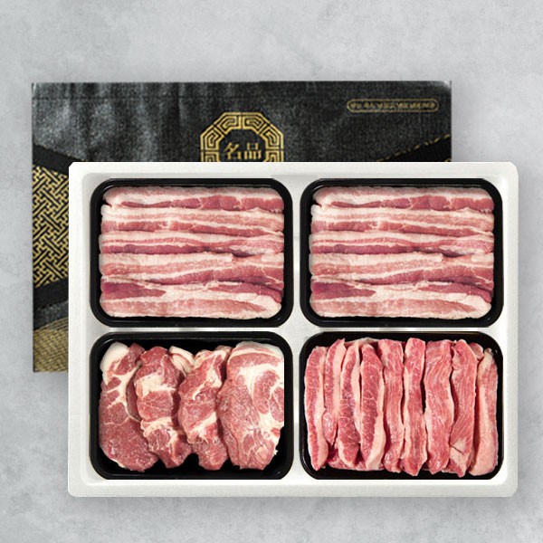 [브라이트데이] 한돈 2kg 선물세트(삼겹살1kg + 목살500g + 항정살500g)