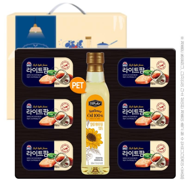 탑셰프페트 해바라기유 사조라이트팜6P 추석 선물세트