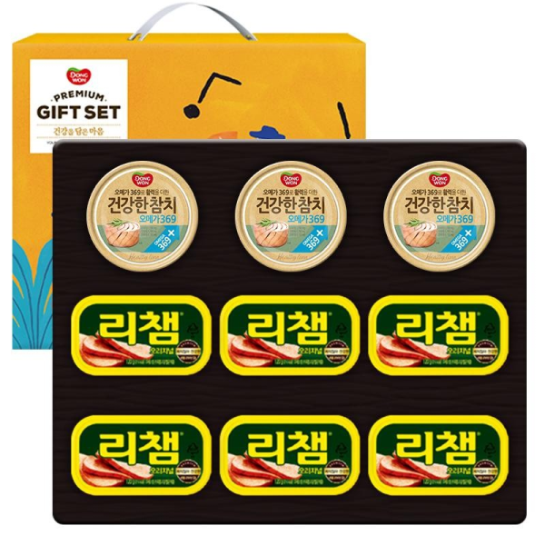 동원 혼합세트3-6호 추석 선물세트 (참치3개,리챔6개)