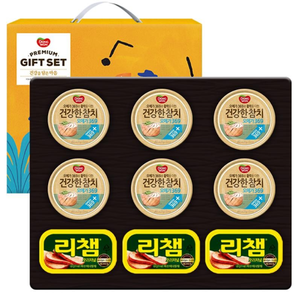 동원 혼합세트6-3호 추석 선물세트 (참치6개,리챔3개)