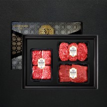 1등급 횡성한우 암소명품구이혼합 1.2kg 선물세트3호 (꽃4/불4/국4)