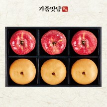 [기품맛담] 명품 사과&배 선물세트 1호 총 3Kg이상 (특대사과3입+배3입)