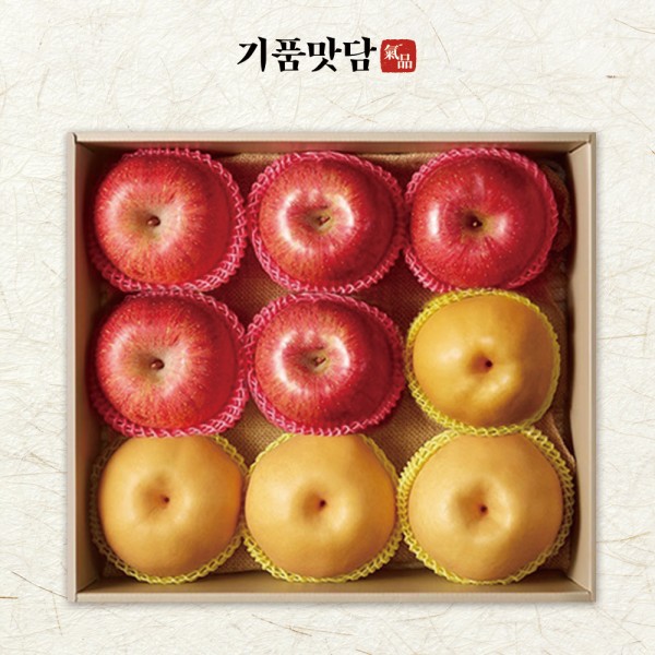 [기품맛담] 명품 사과&배 선물세트 2호 총 4.2kg이상 (특대사과5입+배4입)