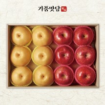 [기품맛담] 명품 사과&배 선물세트 3호 총 6.1kg이상 (특대사과6입+배6입)