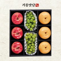 [기품맛담] 프리미엄 3종 과일혼합 선물세트 2호 (사과3입/배3입/샤인2수 총 4.3kg내외)