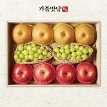 [기품맛담] 프리미엄 3종 과일혼합 선물세트 3호 (사과4입/배4입/샤인2수 총 5.4kg내외)
