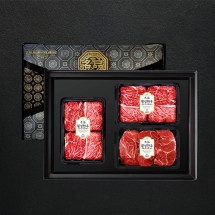 1등급 횡성한우 암소명품구이 1.1kg 선물세트5호 (꽃4/꽃4/특3)