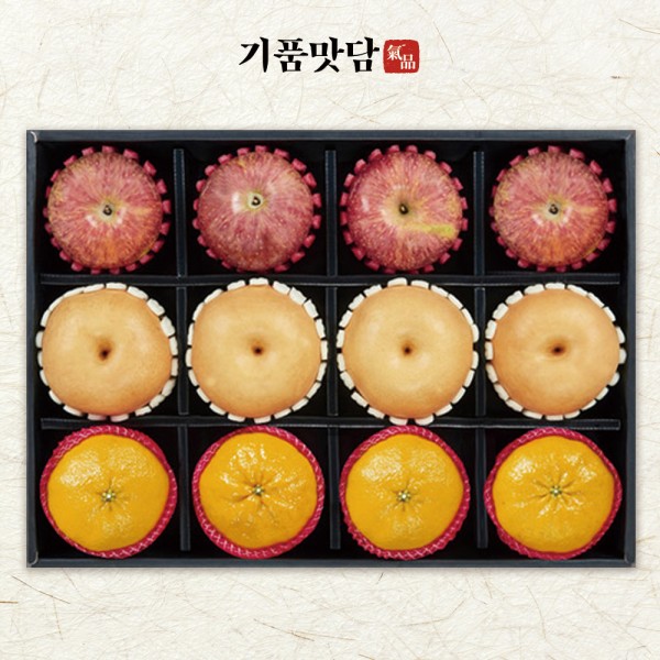 [기품맛담] 명품산지 3종 과일혼합 선물세트 2호 (사과4입/배4입/황금향4입 총 5.2kg)
