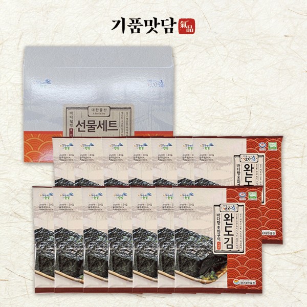 [기품맛담] 청정완도 조미구이 전장김 선물세트 (전장김 20g(6장)*14봉)