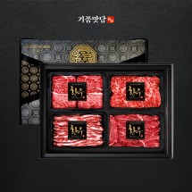 [기품맛담] 한우 1++등급 프리미엄 꽃등심/채끝/특수부위 모둠구이 선물세트 3호 1kg