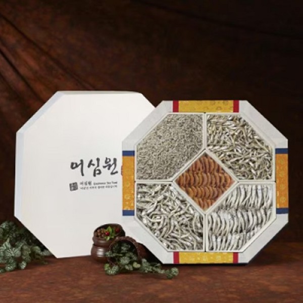 [어심원] 함지3호 멸치 선물세트 (볶음용170g+조림용특150g+조림용150g+국물용150g+꽃새우60g)