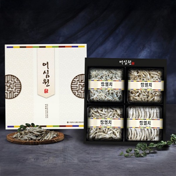 [어심원] 웃음가득1호 멸치 선물세트 (볶음용150g+조림용특150g+조림용130g+국물용130g)