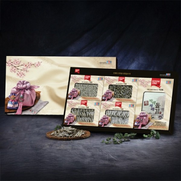 [어심원] 만선1호 멸치 선물세트 (볶음용170g+조림용특170g+조림용170g+국물용170g+재래돌김50속)