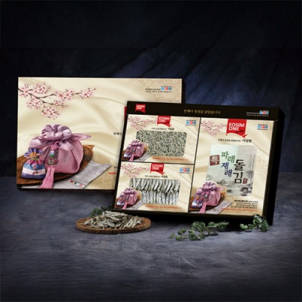 [어심원] 섬집2호 멸치 선물세트 (조림용특170g+국물용170g+재래돌김50속)
