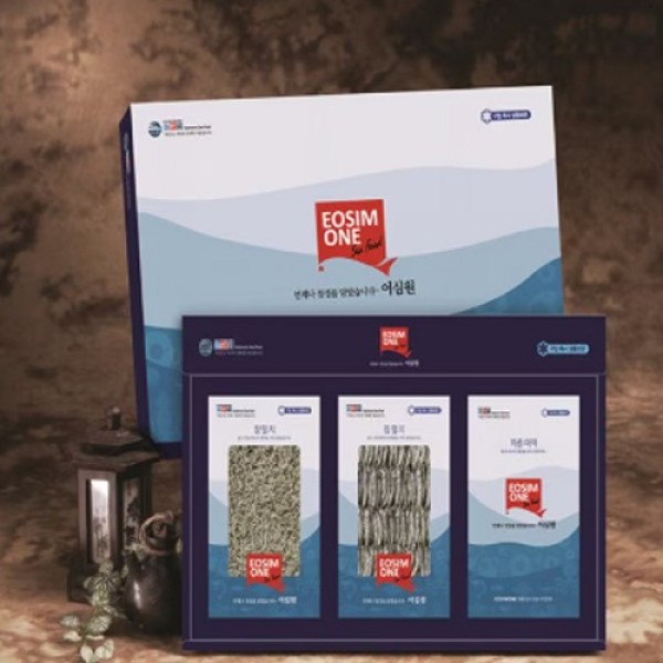 [어심원] 정성2호 멸치 선물세트 (볶음용150g+국물용150g+자른미역60g)