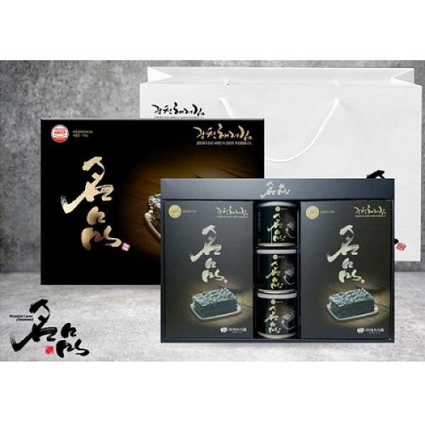 [광천김] 명품 선물세트4-3호 [명품전장23g*8봉 . 명품캔30g*3개]