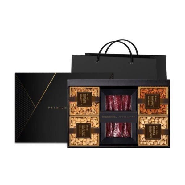 [어썸퓨어] 한우 수제 육포 & 견과 5종 세트 A