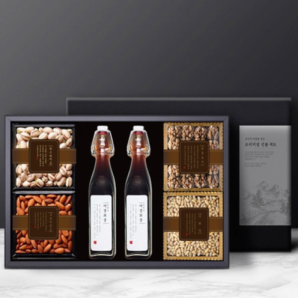 [어썸퓨어] 프리미엄 지리산 야생화 청정꿀 & 임금님 진상 견과 세트