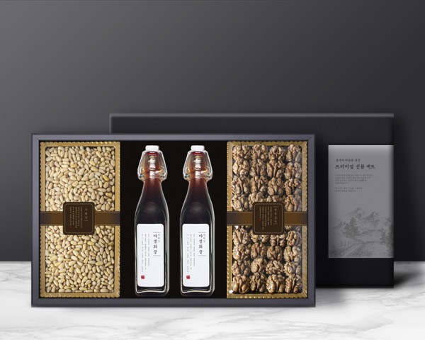 [어썸퓨어] 프리미엄 지리산 야생화 청정 꿀 & 국내산 견과 4종 세트