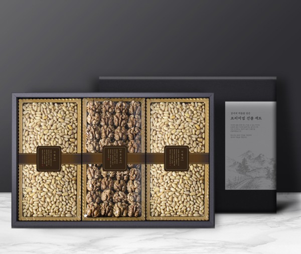 [어썸퓨어] 국내산 가평잣 & 영동호두 세트