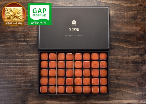 [더 기다림] 청도곶감 특왕 햇 반건시 프리미엄 명품2호 선물세트[40개 3kg이내]