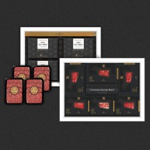 [한우애명작] 숙성한우 로스&담양식 수제한우떡갈비 더블세트(1+1)