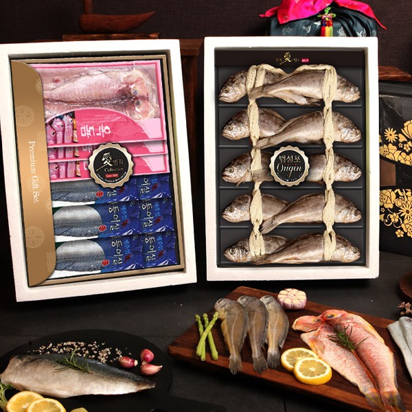 [애명작컬렉션] 명품수산물 3종 프리미엄 특선(2단/굴비,옥돔,고등어)