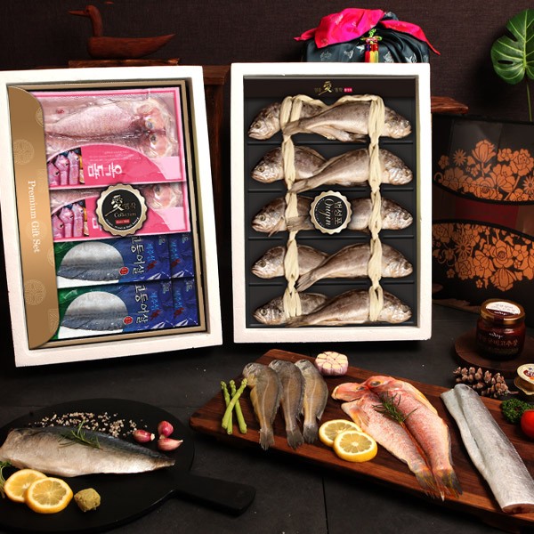 [애명작컬렉션] 명품수산물 3종 스페셜(2단/굴비,옥돔,고등어)