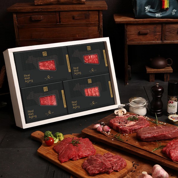 [한우애명작] 투뿔숙성 명품기획_로스4종 특선(꽃삼보목)