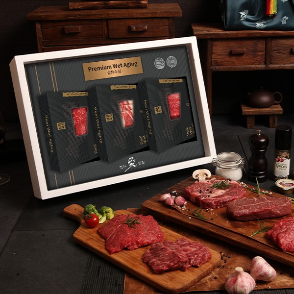 [한우애명작] 숙성한우 명품기획_로스3종 스페셜(꽃차보)