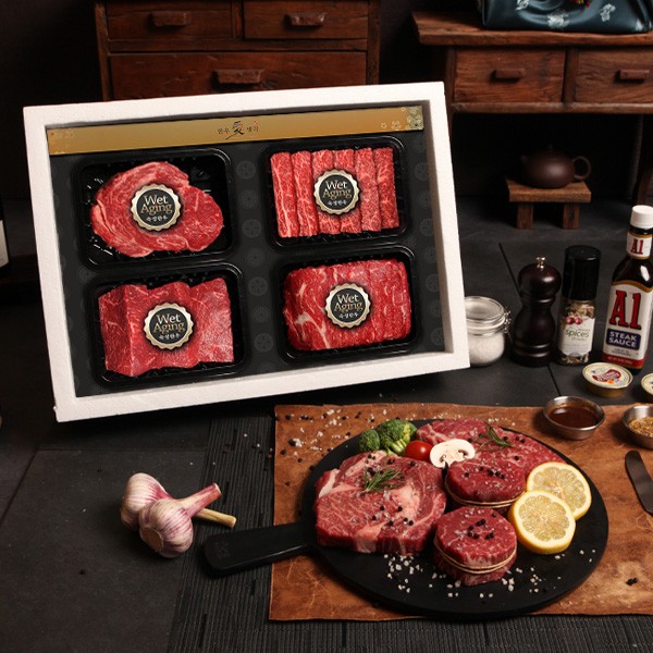 [한우애명작] 투뿔숙성 한정기획_구이특선 1호(꽃2삼2보3꽃목3)