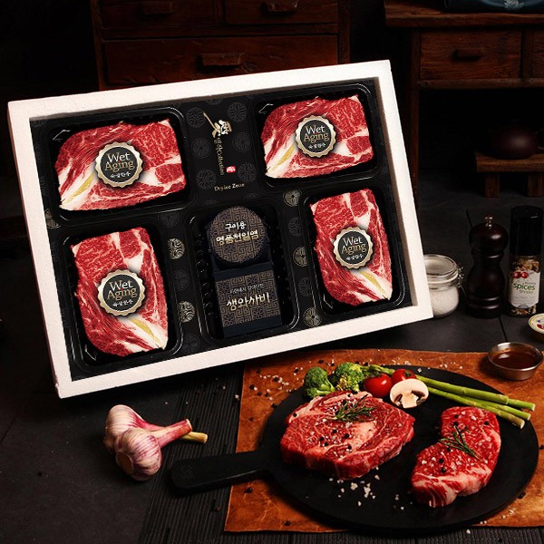 [한우애명작] 숙성한우 꽃등심구이 미식특호(With 미식키트)
