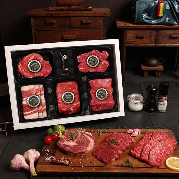 [한우애명작] 숙성한우 구이특선 5종 한정특호(꽃2채2차2목3보3)