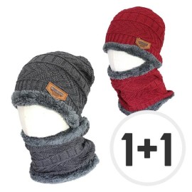 기모안감 니트 비니+넥워머 세트 1+1 (총 2세트)