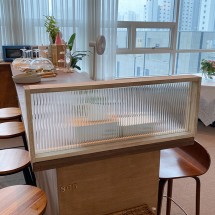 우드 파티션 책상 가림막 칸막이 네츄럴