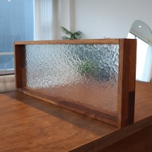 우드 파티션 책상 가림막 칸막이 멀바우