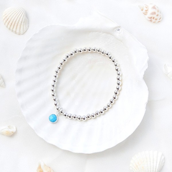 925실버 은볼 탄생석 팔찌 만들기 3mm DIY키트