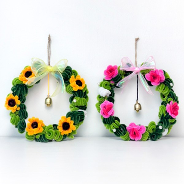 봄꽃 꼬불 모루 리스 도어벨 만들기 DIY키트 체험