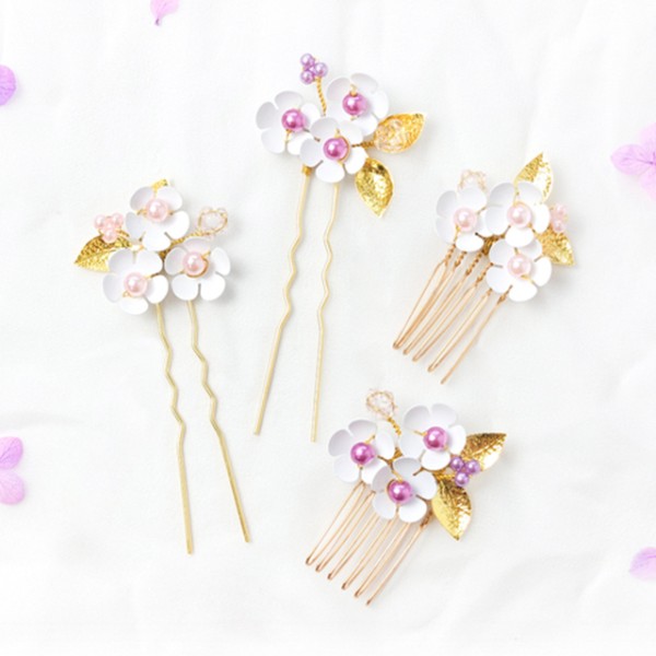 봄 벚꽃 세잎 헤어콤 비녀 만들기 DIY키트 체험