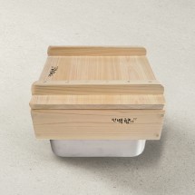 사각물솥 편백찜기 통원목 편백나무찜기