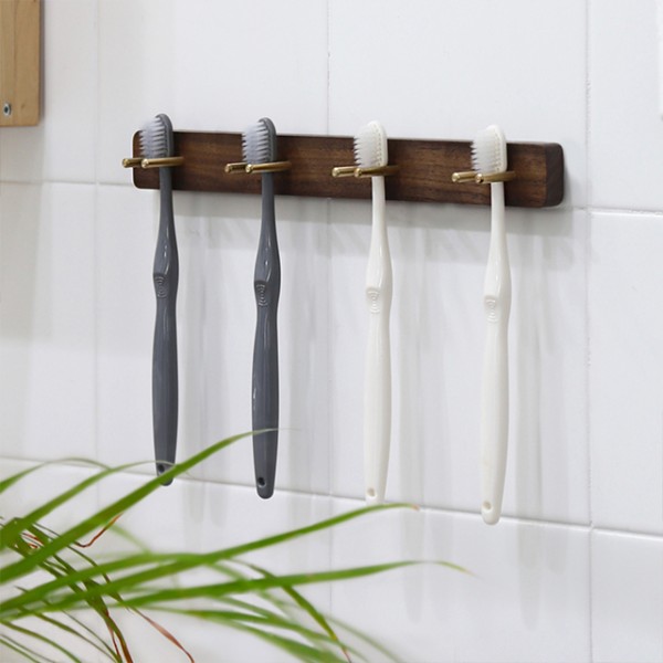 코시나 우드 칫솔걸이 4구 월넛