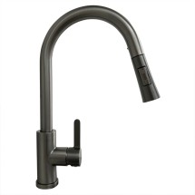 코시나 무광 통스텐 거위목 U자형 싱크대 수전 주방 원홀 블랙